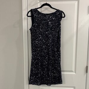 Pisarro Nights Navy  Sequin Mini Dress